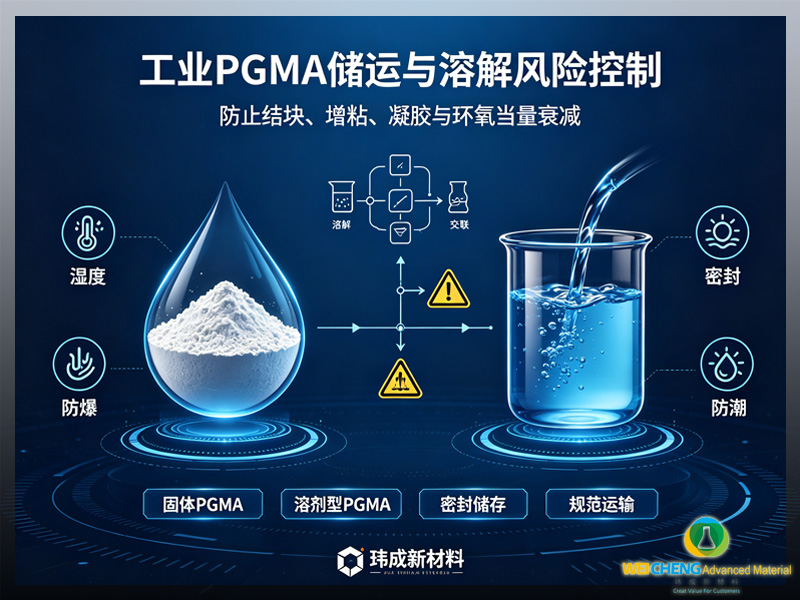 工业 PGMA 储存条件、溶解特性与储运注意事项