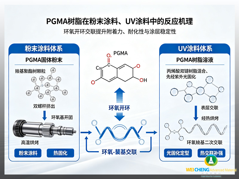 PGMA 树脂在粉末涂料、UV 涂料中的反应机理|聚甲基丙烯酸缩水甘油酯应用原理