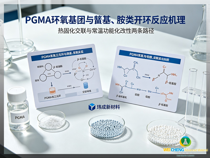 PGMA 环氧基团改性反应：与羧基、胺类开环反应机理
