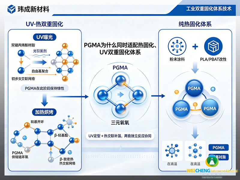 PGMA 为何适配热固化与 UV 双重固化体系|聚甲基丙烯酸缩水甘油酯固化机理解析