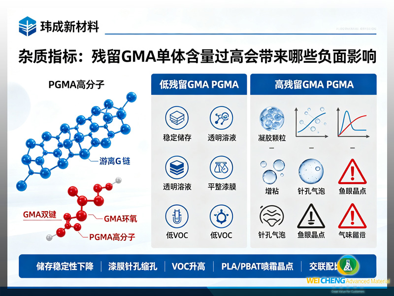 PGMA 残留 GMA 单体超标危害|游离甲基丙烯酸缩水甘油酯杂质影响与控制方案