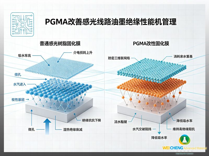感光线路油墨使用 PGMA,改善耐蚀刻、绝缘性性能机理