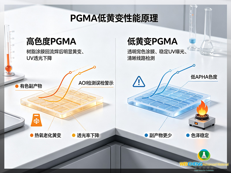 PGMA低黄变性能原理