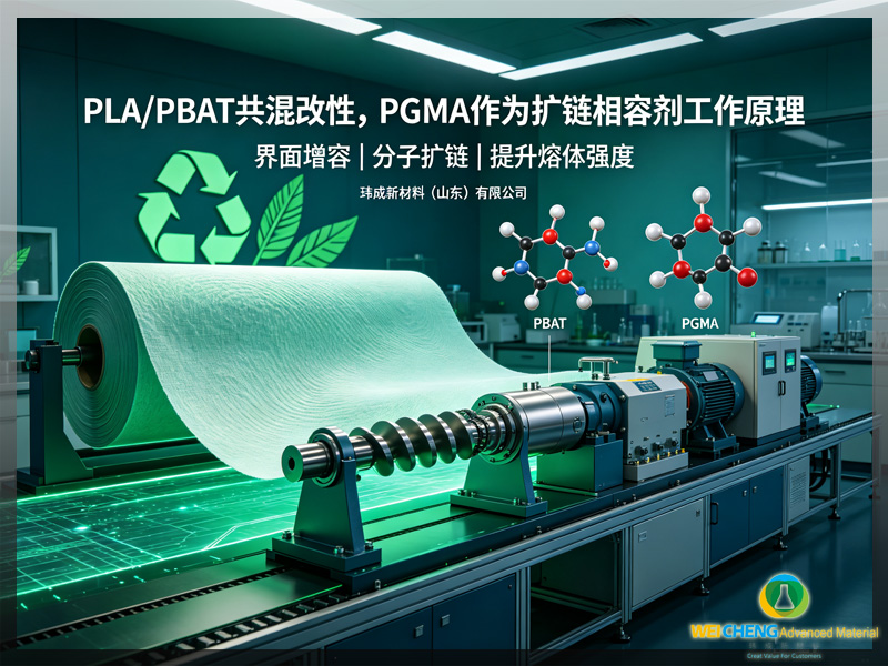 PLA PBAT 共混改性,PGMA 作为扩链相容剂工作原理