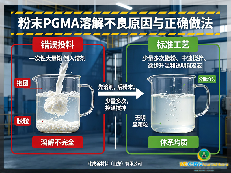 PGMA 投料溶解方法、溶解温度与搅拌工艺建议