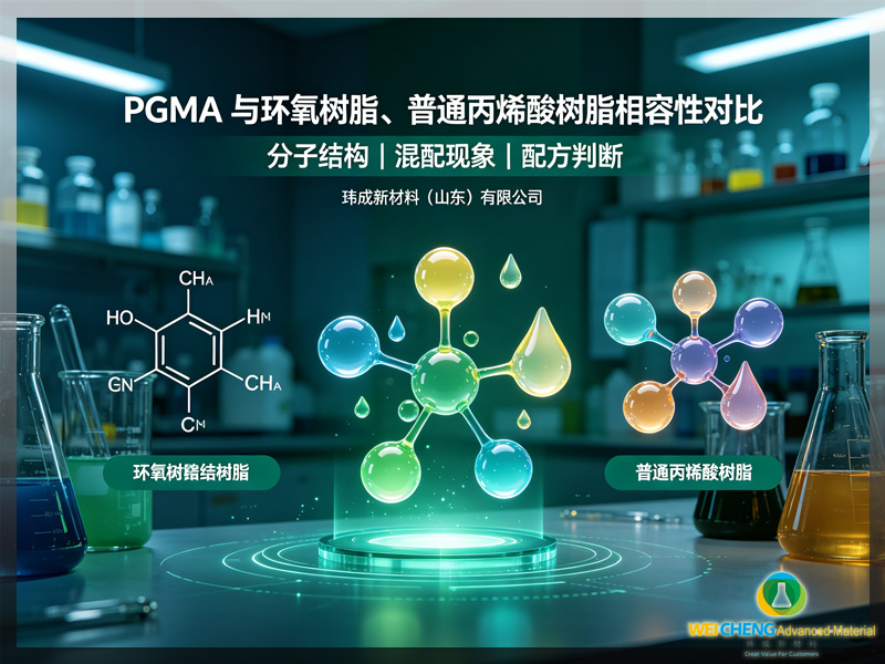 PGMA 与环氧树脂、普通丙烯酸树脂相容性对比