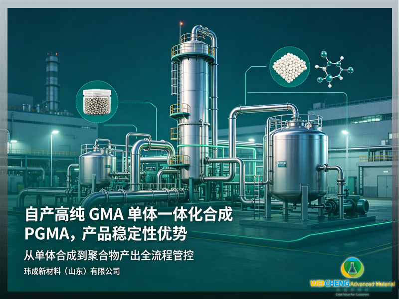 自产高纯 GMA 单体一体化合成 PGMA，产品稳定性优势